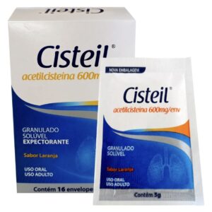 Cisteil - acetilcisteína NAC 600 mg com 16 sachês Geolab