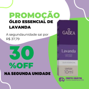 PROMOÇÃO COMBO 2 UNIDADES DE ÓLEO ESSENCIAL DE LAVANDA 10ML GÁBEA