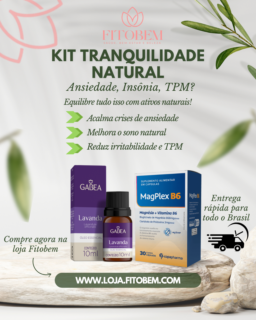Kit TRANQUILIDADE NATURAL: Óleo essencial de Lavanda 10 ml + Magplex B6 com 30 cápsulas - Imagem 2