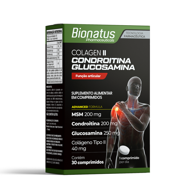 kit Articulações sem Dor: Colagen II Condroitina Glucosamina 30 caps + Omega 3 120 caps Phytowest - Imagem 2