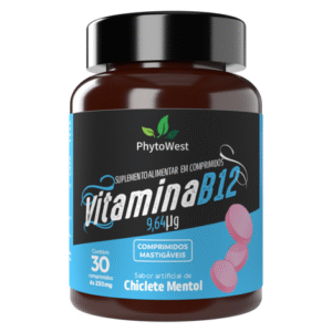 Vitamina B12 metilcobalamina 9,64mcg com 30 comprimidos mastigáveis Phytowest